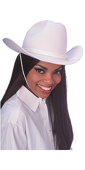 white cowboy hat costume